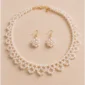 Pearl Necklace and Earrings Jewellery Set