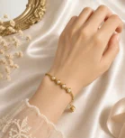 Elegant Gold Pearl Bracelet for Women
