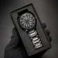 Premium black men’s watch in gift box