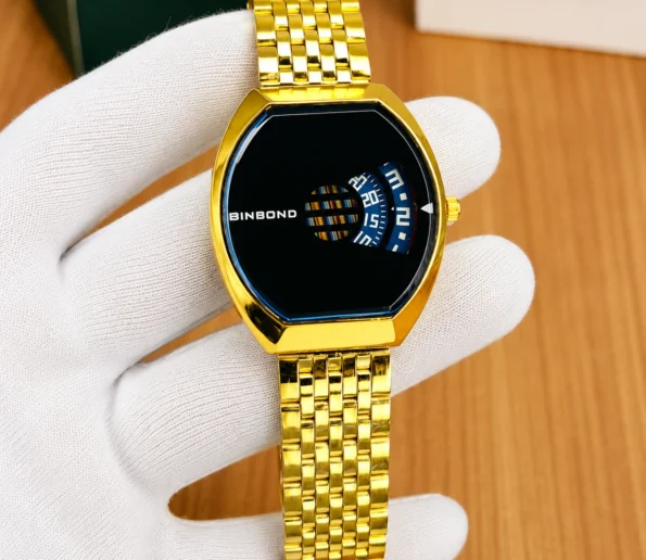 Gold Black Dial Luxury Watch for Men