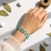 Ocean Blue Mint Glass Bead Bracelet Set