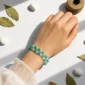 Ocean Blue Mint Glass Bead Bracelet Set