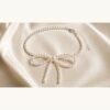Pearl Bow Necklace for Women
