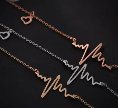 Heartbeat heart bracelets