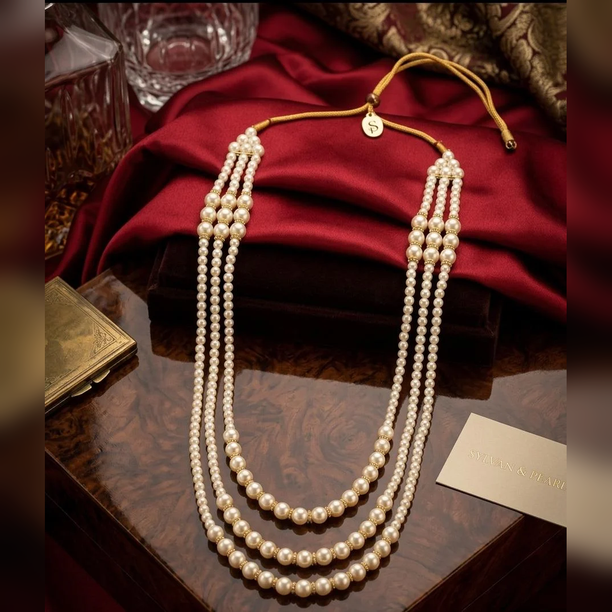 Multi-layer pearl necklace for women
