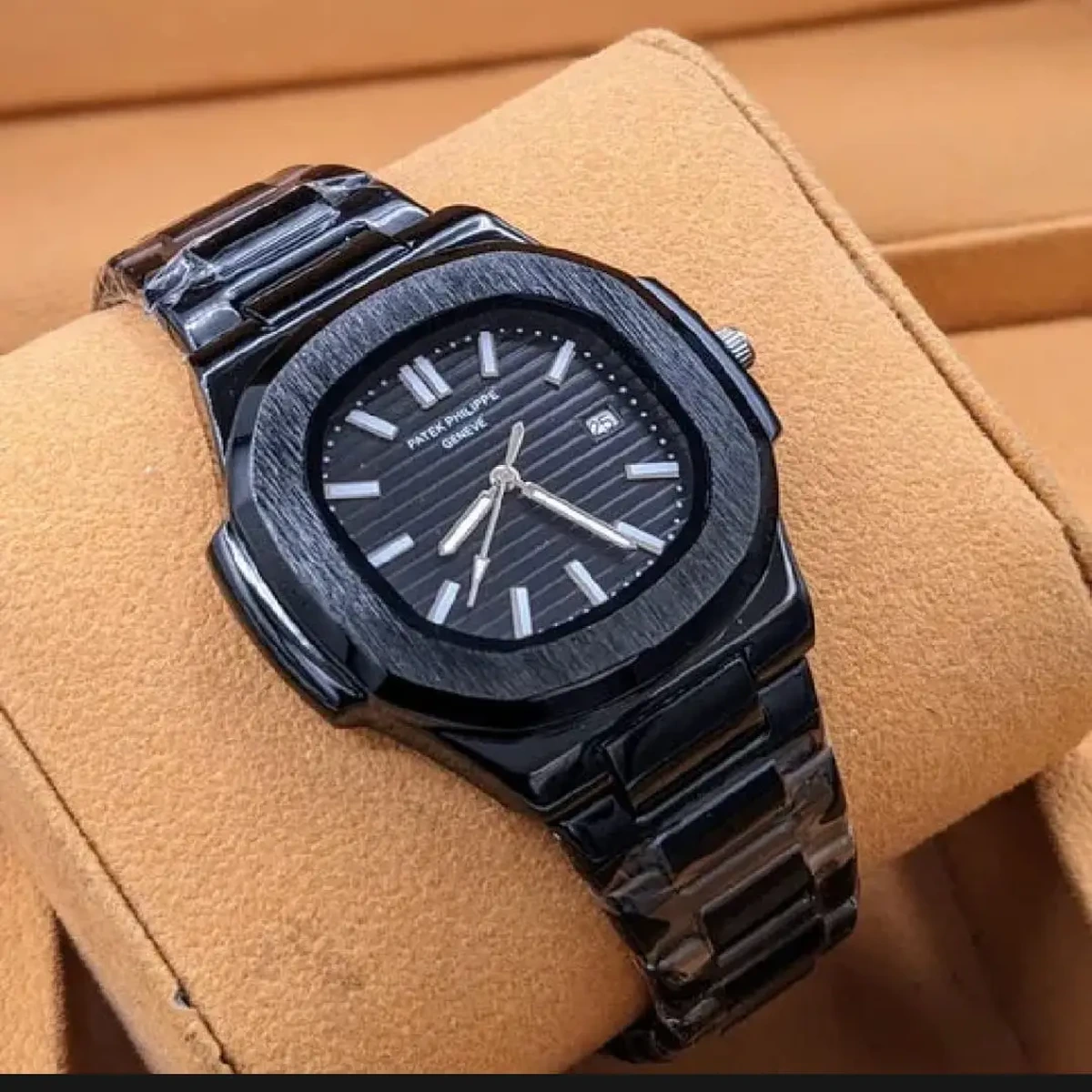 Black Luxury Watch for Men with Dark Dial