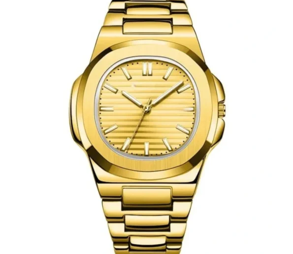 Gold Luxury Watch for Men with Gold Dial