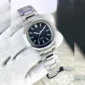 Silver Watch with Blue Dial for Men