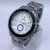 Silver Tone White Dial Luxury Watch for Men