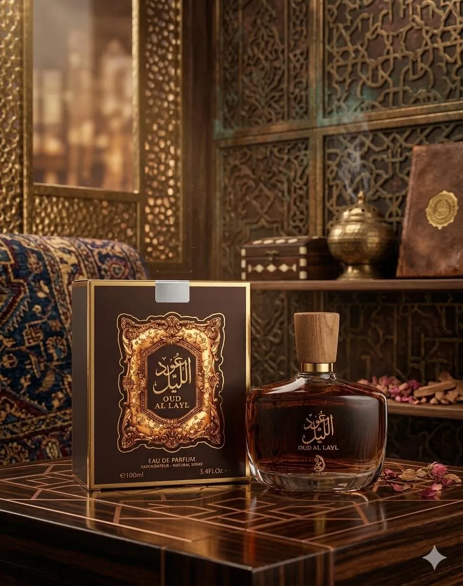 Oud Al Layl amber bottle wood cap