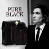 Pure Black matte black bottle red text