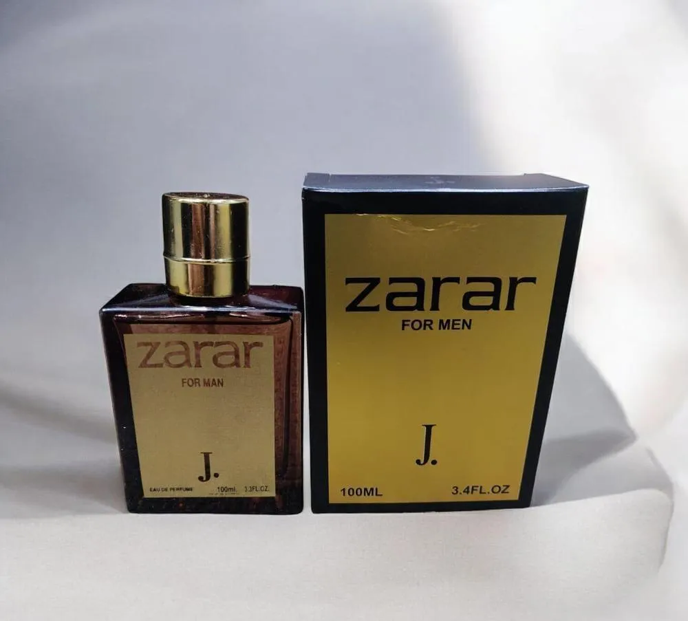 Zarar For Men amber gold bottle