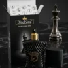 BlacKing matte black cologne bottle