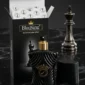 BlacKing matte black cologne bottle