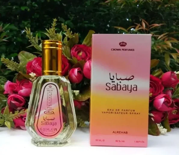 Sabaya perfume pink gold bottle