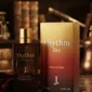 Rhythm Fire Pour Homme amber bottle