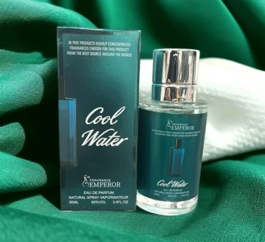 Cool Water oceanic perfume blue bottle
