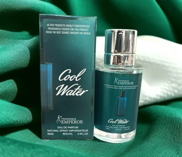 Cool Water oceanic perfume blue bottle