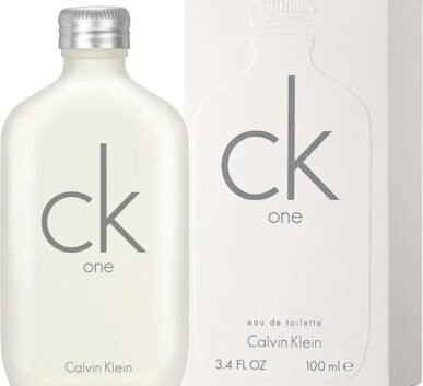 CK One frosted white bottle