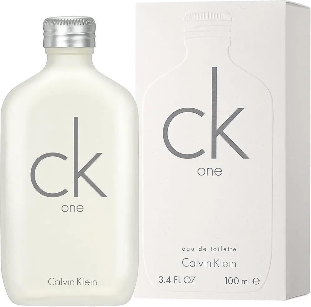 CK One frosted white bottle