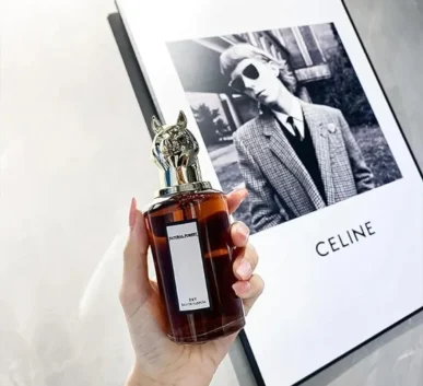 Oud perfume amber bottle tiger cap