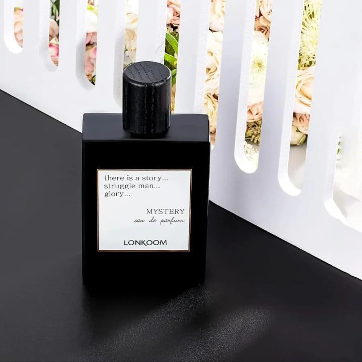 Premium Unisex Black Glass Fragrance Bottle 100ml – Lonkoom Mystery EDP