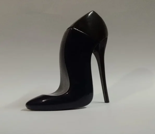 Black stiletto shaped perfume bottle