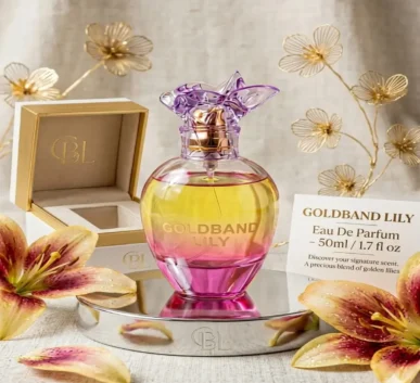 Goldband Lily perfume gradient bottle