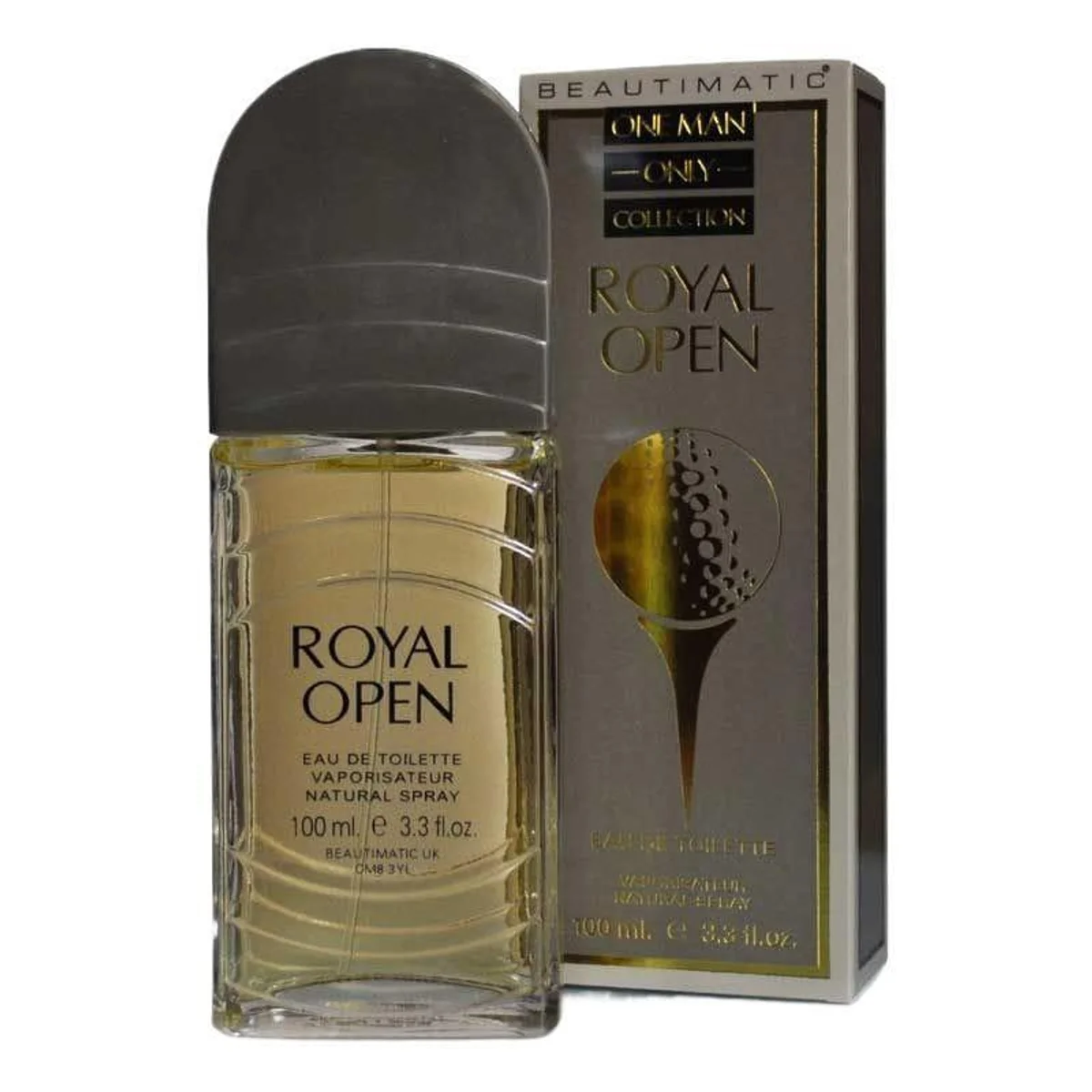 Royal Open glass bottle grey cap