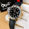Black Dive Watch with Two-Tone Gold Bezel
