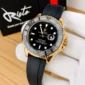 Black Dive Watch with Two-Tone Gold Bezel
