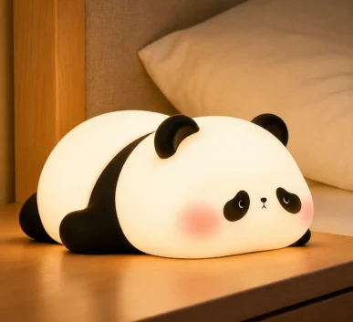 Cute Panda Night Light Lamp for Kids Bedroom – Soft Glowing LED Bedside Lamp