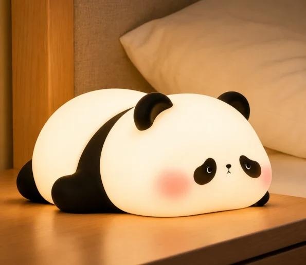 Cute Panda Night Light Lamp for Kids Bedroom – Soft Glowing LED Bedside Lamp