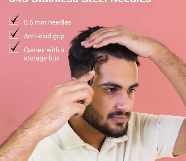 540 Stainless Steel Needles 0.5mm Derma Roller for Scalp and Skin Care