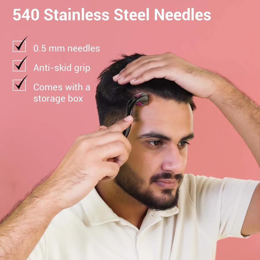 540 Stainless Steel Needles 0.5mm Derma Roller for Scalp and Skin Care