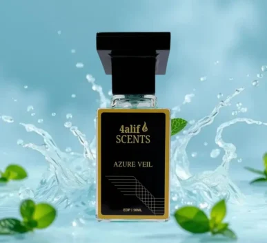Azure Veil Unisex Perfume 50ML black and gold bottle