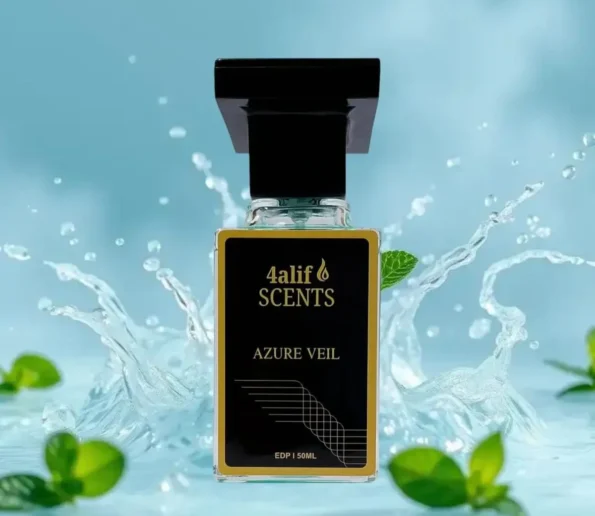 Azure Veil Unisex Perfume 50ML black and gold bottle