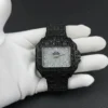 Black diamond-style luxury wristwatchBlack