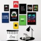 Gaming wall art collage with colorful game controller and gamer quote posters