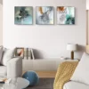 Islamic calligraphy wall art set displayed in a modern living room