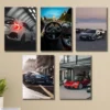 Luxury sports cars and premium car interiors displayed in a stylish automotive collage