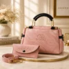 Pink Luxury Handbag Set for Women