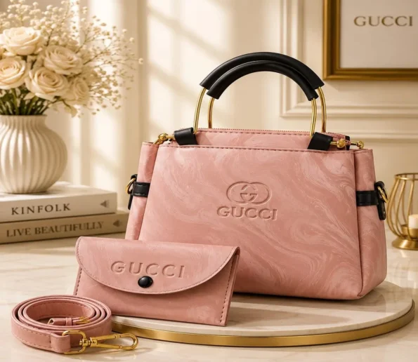 Pink Luxury Handbag Set for Women
