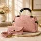 Pink Luxury Handbag Set for Women