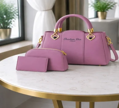 Pink Luxury Handbag Set for Women