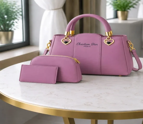 Pink Luxury Handbag Set for Women